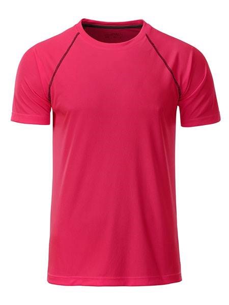 Obrázky: Pánske funkčné tričko SPORT 130,ružová/antrac.XL, Obrázok 2
