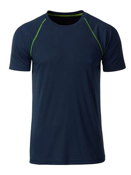 Obrázky: Pánske funkčné tričko SPORT 130,modrá/žltá XL, Obrázok 2
