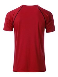Obrázky: Pánske funkčné tričko SPORT 130,červená/čierna XXL