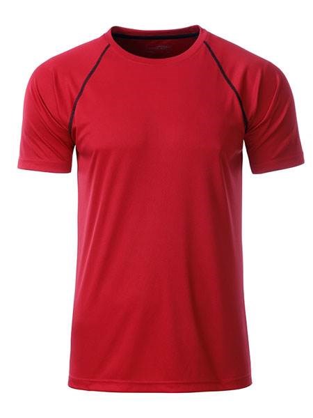 Obrázky: Pánske funkčné tričko SPORT 130,červená/čierna XXL, Obrázok 2
