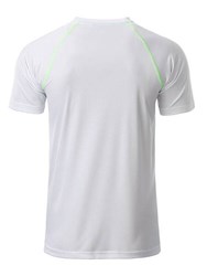 Obrázky: Pánske funkčné tričko SPORT 130,biela/zelená XXL