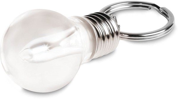 Obrázky: Prívesok na kľúče v tvare žiarovky, transparentná, Obrázok 2