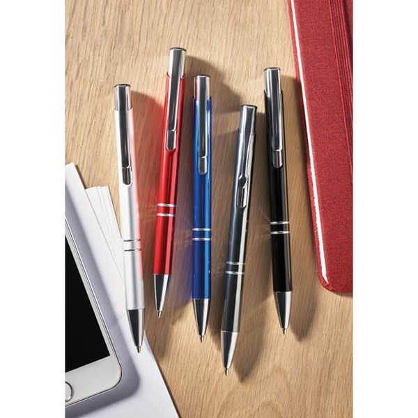 Obrázky: Titánové hliníkové guličkové pero, čierna náplň, Obrázok 2