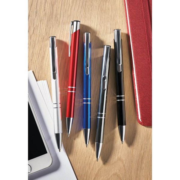 Obrázky: Titánové hliníkové guličkové pero, čierna náplň, Obrázok 5