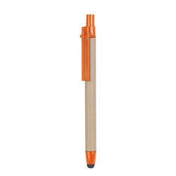 Obrázky: Guličkové recyklované pero 2v1, oranž doplnky