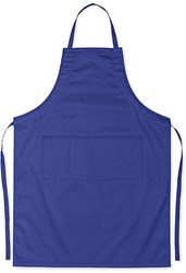 Zobrazit detaily pro Modrá sťahovacia kuchynská zástera, dve vrecká Obrázky: Modrá sťahovacia kuchynská zástera, dve vrecká