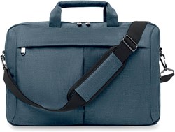 Obrázky: Modro-čierna polyesterová taška na laptop 15"