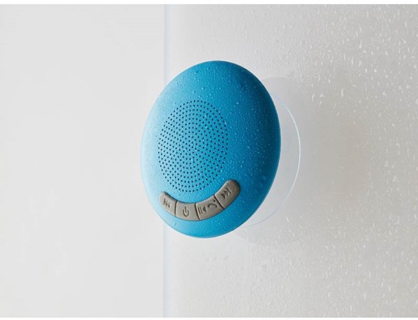 Obrázky: Modrý Bluetooth reproduktor do sprchy, Obrázok 4