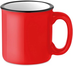 Zobrazit detaily pro Keramický vintage hrnček 290 ml červeno-biely Obrázky: Keramický vintage hrnček 290 ml červeno-biely