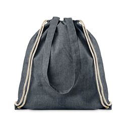 Obrázky: Tmavomodrá taška/ruksak z recyklovanej bavlny