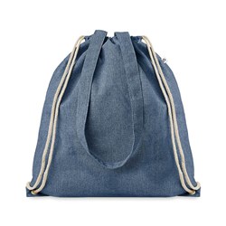 Obrázky: Modrá taška/ruksak z recyklovanej bavlny