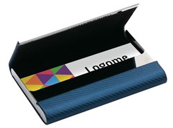 Zobrazit detaily pro Modrý vizitkár v kombinácii kov/umelá koža Obrázky: Modrý vizitkár v kombinácii kov/umelá koža