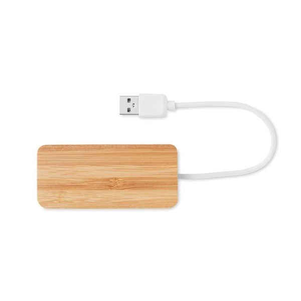 Obrázky: Bambusový USB hub, 3 porty, Obrázok 4