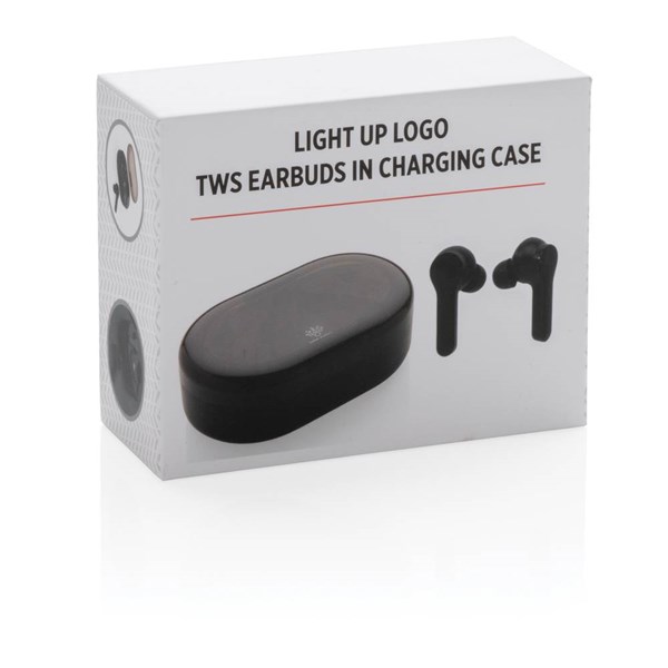 Obrázky: Light up TWS slúchadlá v nabíjacej krabičke,čierne, Obrázok 13