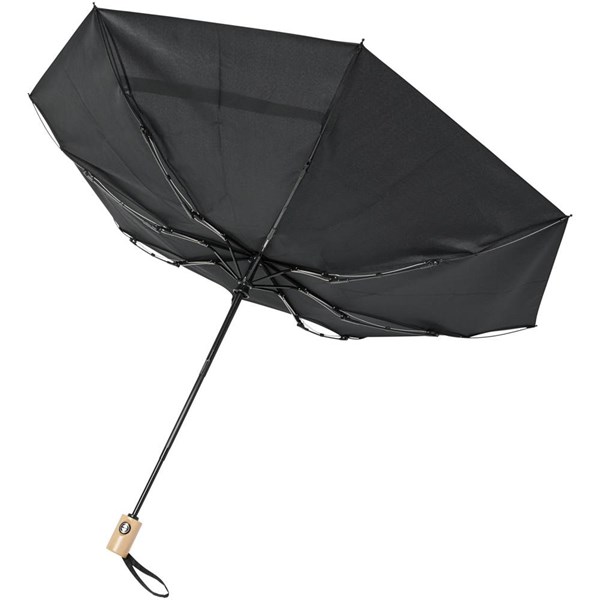 Obrázky: Recyklovaný skladací dáždnik automatický čierny, Obrázok 4
