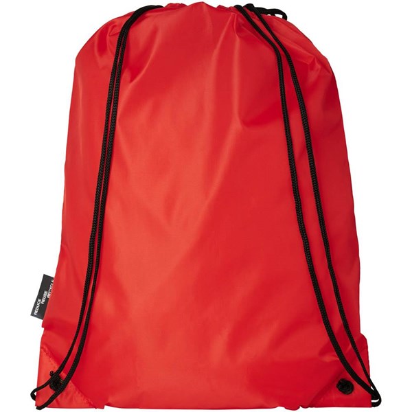 Obrázky: Sťahovací ruksak z recyklovaných PET červená, Obrázok 2