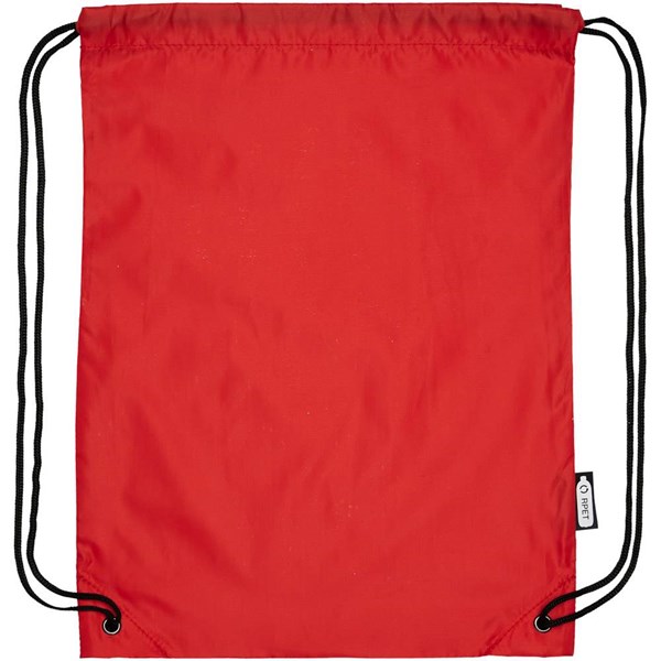 Obrázky: Sťahovací ruksak z recyklovaných PET červená, Obrázok 3