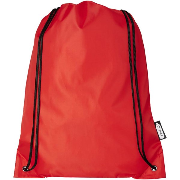 Obrázky: Sťahovací ruksak z recyklovaných PET červená, Obrázok 4