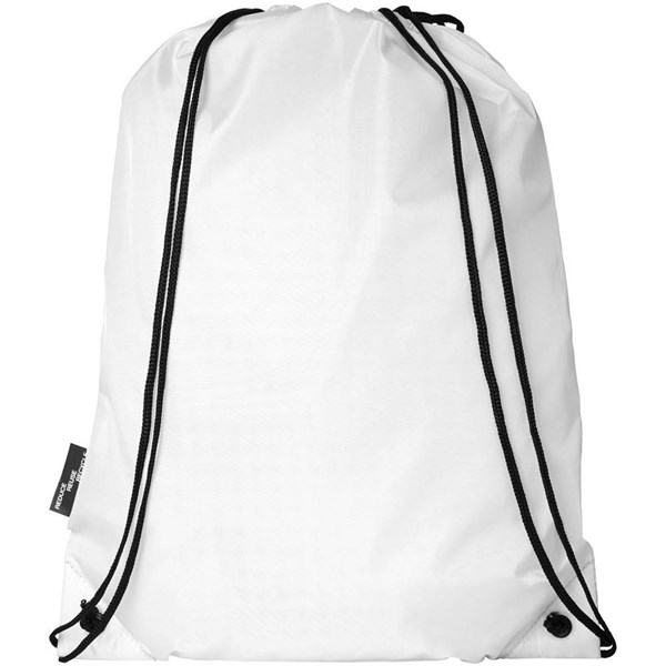 Obrázky: Sťahovací ruksak z recyklovaných PET biela, Obrázok 2