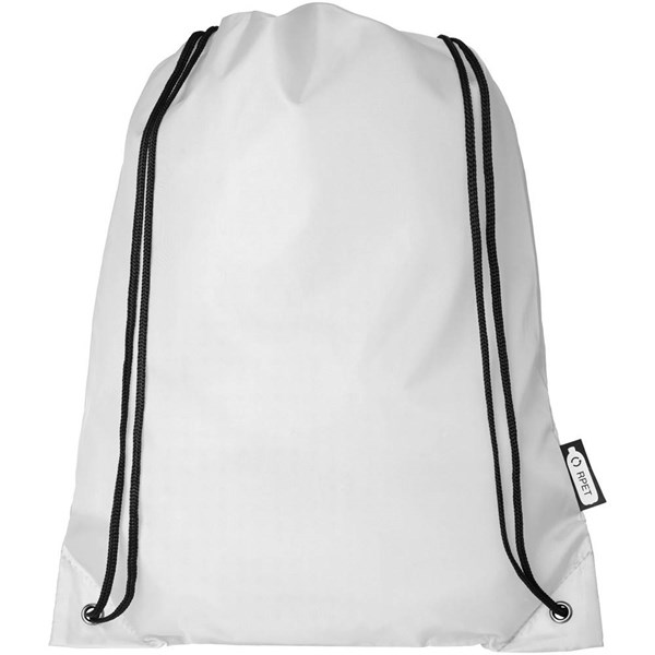 Obrázky: Sťahovací ruksak z recyklovaných PET biela, Obrázok 4
