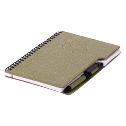 Obrázky: Prírodný ekologický linajkový zápisník s perom