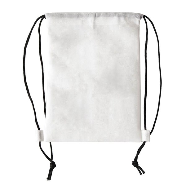 Obrázky: Biely jednoduchý ruksak s voskovkami, net.textília, Obrázok 2