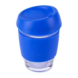 Obrázky: Modrá šálka na kávu z borosilikátového skla 350 ml