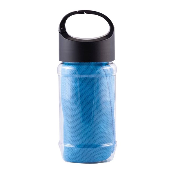 Obrázky: Športová fľaša s modrým uterákom na osvieženie, Obrázok 3