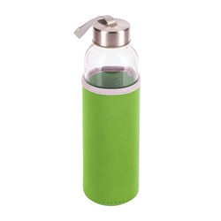 Zobrazit detaily pro Sklenená fľaša 500 ml s zeleným neoprén. obalom Obrázky: Sklenená fľaša 500 ml s zeleným neoprén. obalom