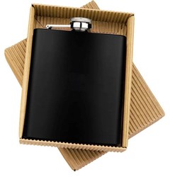 Zobrazit detaily pro Matná čierna kov. fľaška/likérka v krabičke, 207ml Obrázky: Matná čierna kov. fľaška/likérka v krabičke, 207ml