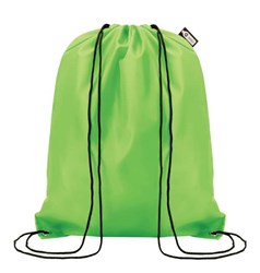 Obrázky: Zelený ruksak so šnúrkami zo 190T RPET