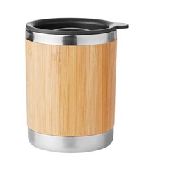 Zobrazit detaily pro Nerezový termohrnček 250 ml s povrchom z bambusu Obrázky: Nerezový termohrnček 250 ml s povrchom z bambusu