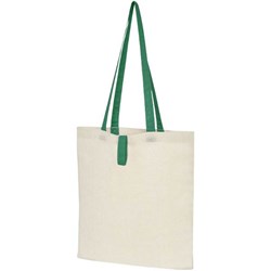Obrázky: Prírodná nákupná taška, zelené rukoväte, BA 100g