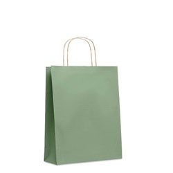 Obrázky: Papierová taška zelená 25x11x32cm, krútená rukoväť
