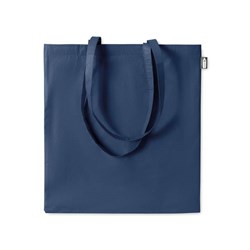 Obrázky: Tm. modrá laminovaná nákup.taška z netkanejho RPET