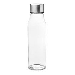 Obrázky: Sklenená transparentná fľaša na pitie, 500ml