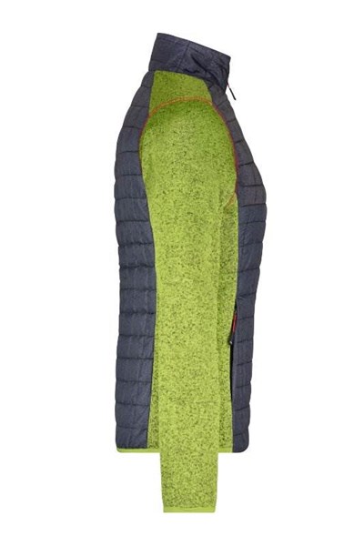 Obrázky: Dám. melír.bunda, plet. rukávy,zelená/antracit XL, Obrázok 4