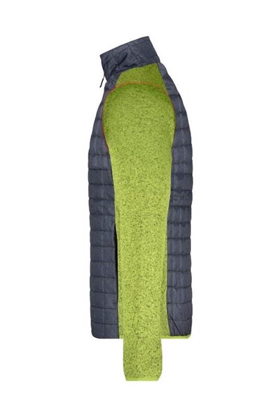 Obrázky: Pán. melír.bunda plet.rukávy,zelená/antracit XL, Obrázok 3