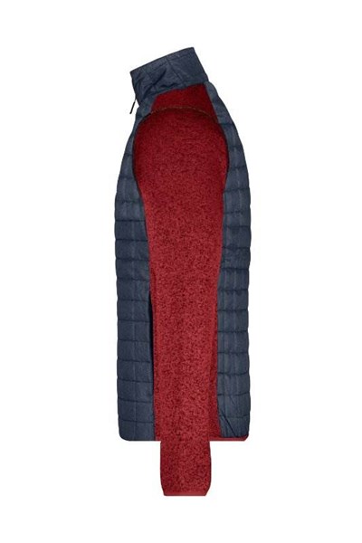 Obrázky: Pán.melír.bunda plet.rukávy,červená/antracit XL, Obrázok 3