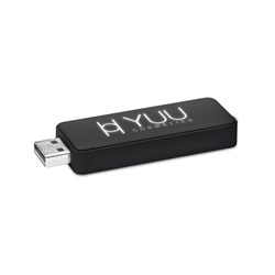 Obrázky: Čierny USB flash disk 32 GB s podsvieteným logom