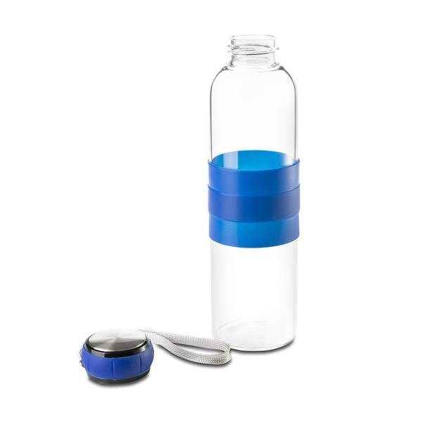 Obrázky: Fľaša zo skla 550 ml, modrá, Obrázok 2