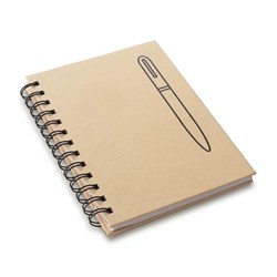 Obrázky: Zápisník s pevnými doskami a kovovou špirálou