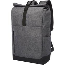 Obrázky: polyesterový rolovací ruksak na notebook, šedý