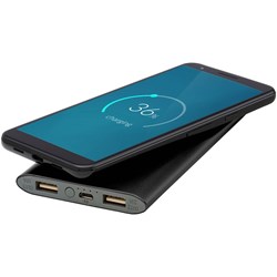 Zobrazit detaily pro Bezdrôtová 8000mAh powerbanka čierna Obrázky: Bezdrôtová 8000mAh powerbanka čierna
