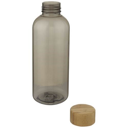 Obrázky: Šedá transp. fľaša z recykl. PET a bambusu 650 ml, Obrázok 2