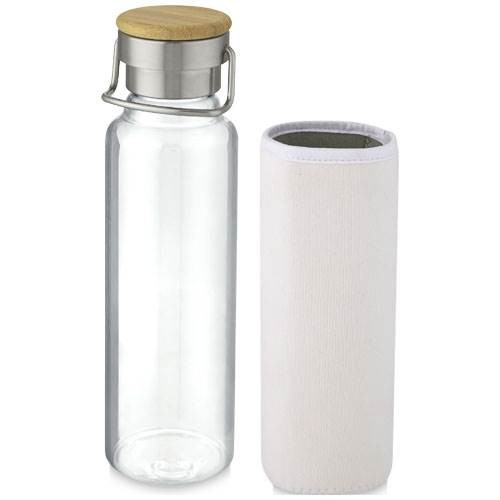 Obrázky: Sklenená fľaša 660 ml s neoprén.obalom, biela, Obrázok 2