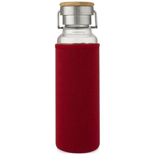 Obrázky: Sklenená fľaša 660 ml s neoprén.obalom, červená, Obrázok 6