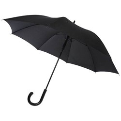 Obrázky: Čierny dáždnik s aut.otváraním, zahnutá rukoväť