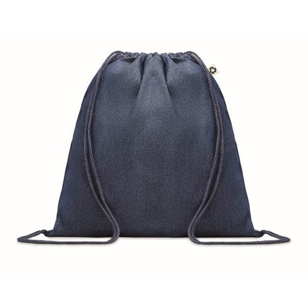 Obrázky: Modrý sťahovací ruksak z džínsoviny