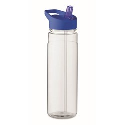Zobrazit detaily pro Fľaša RPET 650ml so slamkou, stredne modré viečko Obrázky: Fľaša RPET 650ml so slamkou, stredne modré viečko